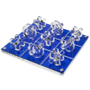 3D Tic Tac Toe on Blue Board