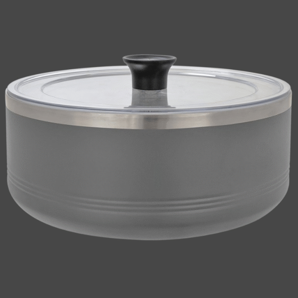3 quart serving bowl in dark gray