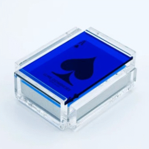 Single card deck with blue cover