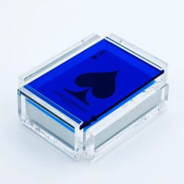 Single card deck with blue cover