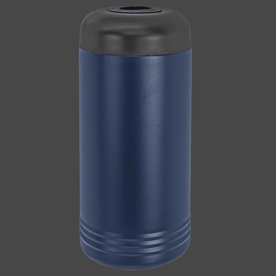navy wine chiller on dark backgound