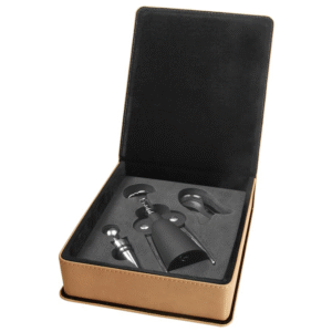 wine tool kit in light brown