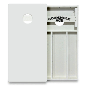 White Waterproof Cornhole Board Set Front and Back