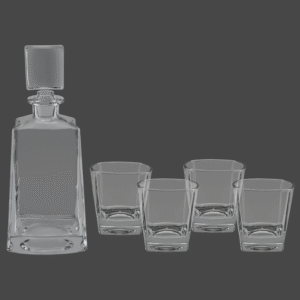 Tequila Decanter with four 8oz glasses